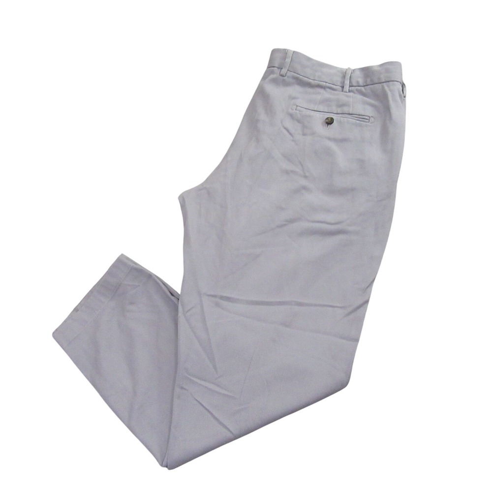 J Hilburn Mens Chino Pants 43 x 30 Gray SMH Stretch Tapered Leg Pocket